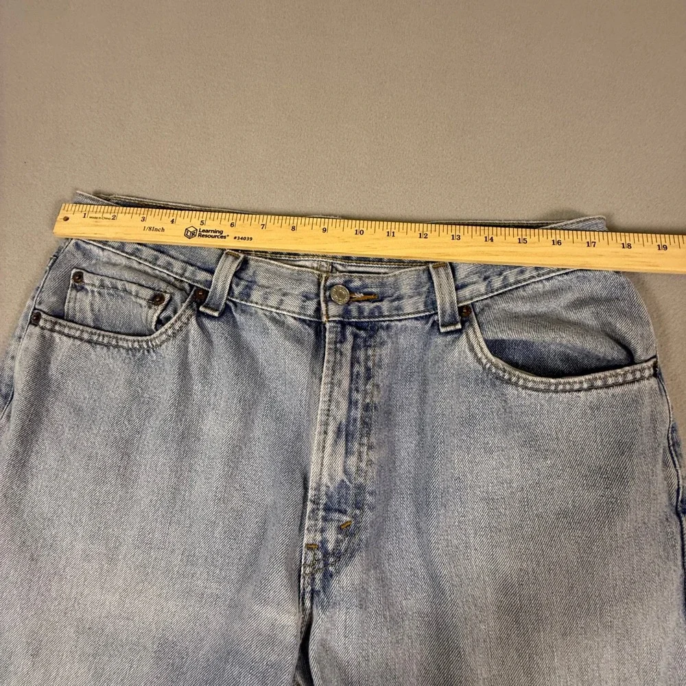 Levis 505 Regular Fit Jeans Mens 36x32 Light Wash Blue Straight Leg Denim‎